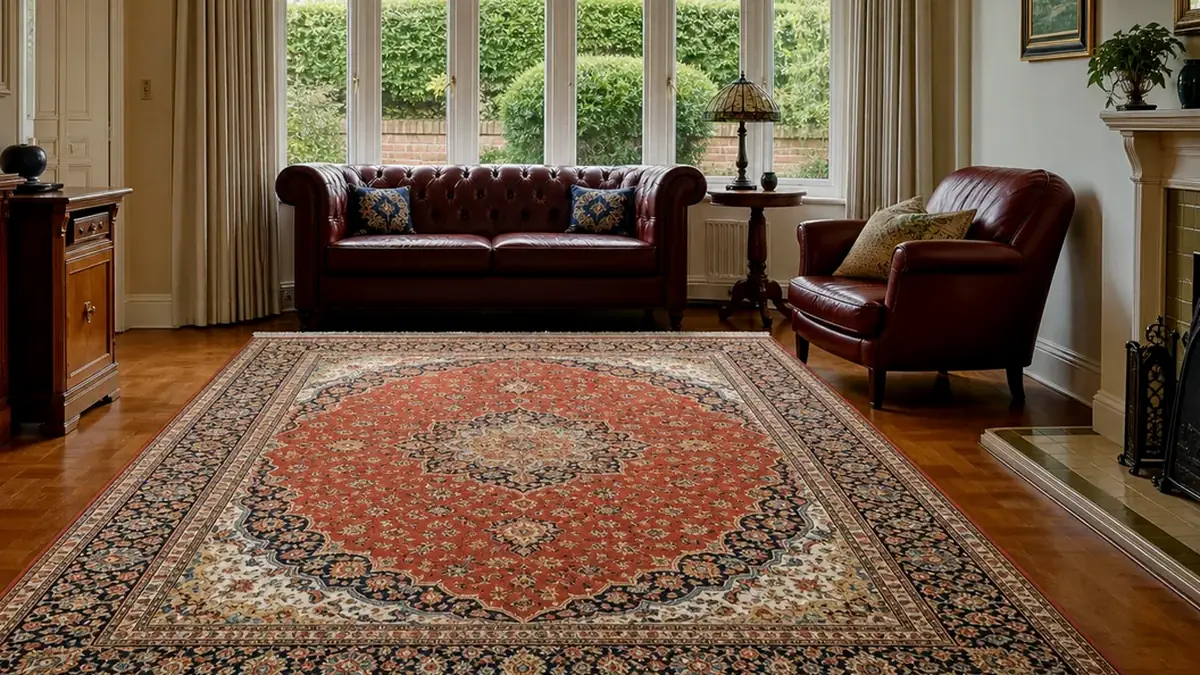 A cleaned wool rug in a Tooting Bec sitting room